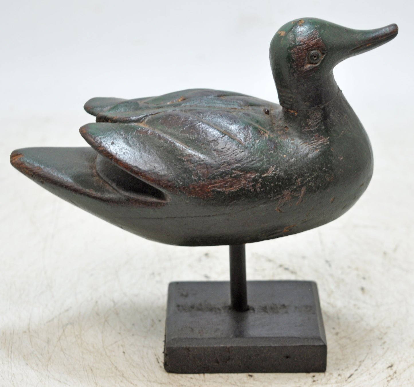 Vintage Wooden Duck Figurine Original Old Hand Carved