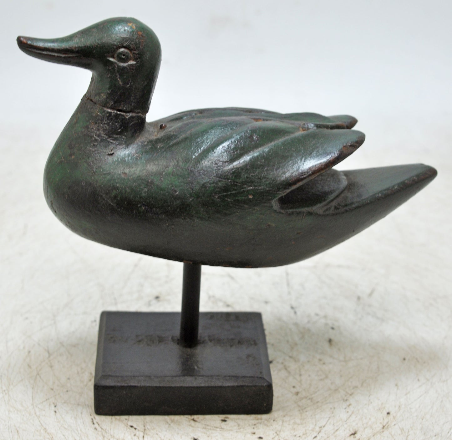 Vintage Wooden Duck Figurine Original Old Hand Carved