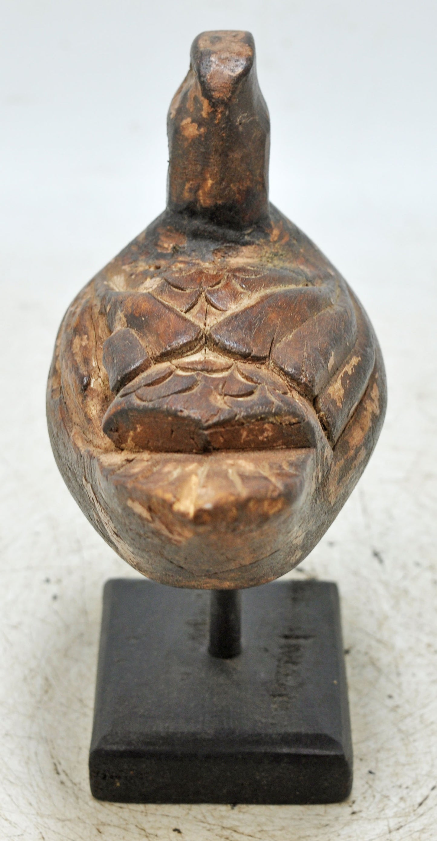 Vintage Wooden Duck Figurine Original Old Fine Hand Carved