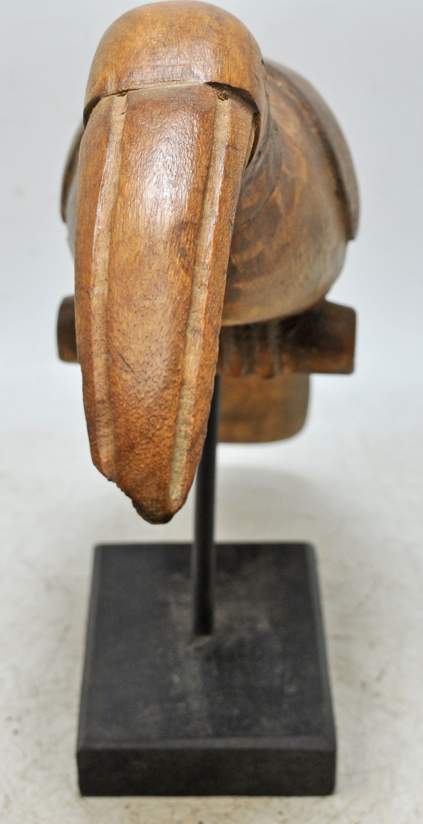 Vintage Wooden Toucan Bird Figurine Original Old Hand Carved
