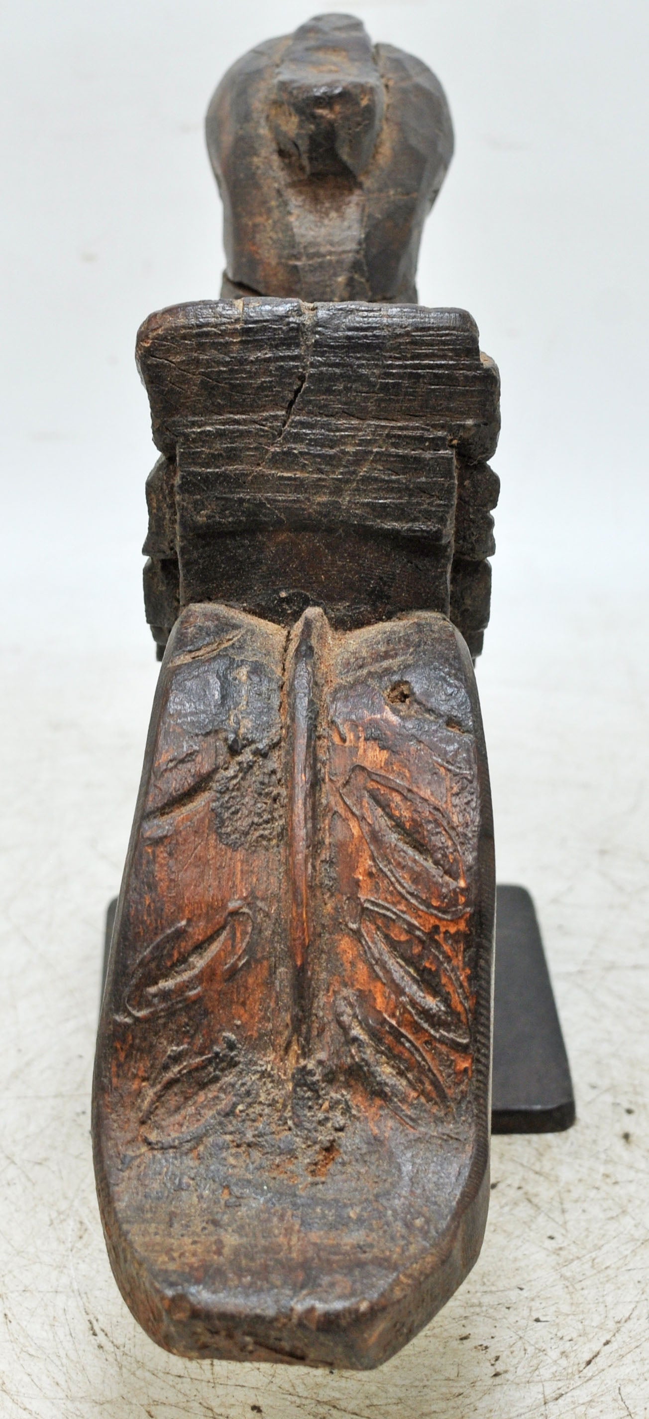 Vintage Wooden Bird Figurine Original Old Hand Carved