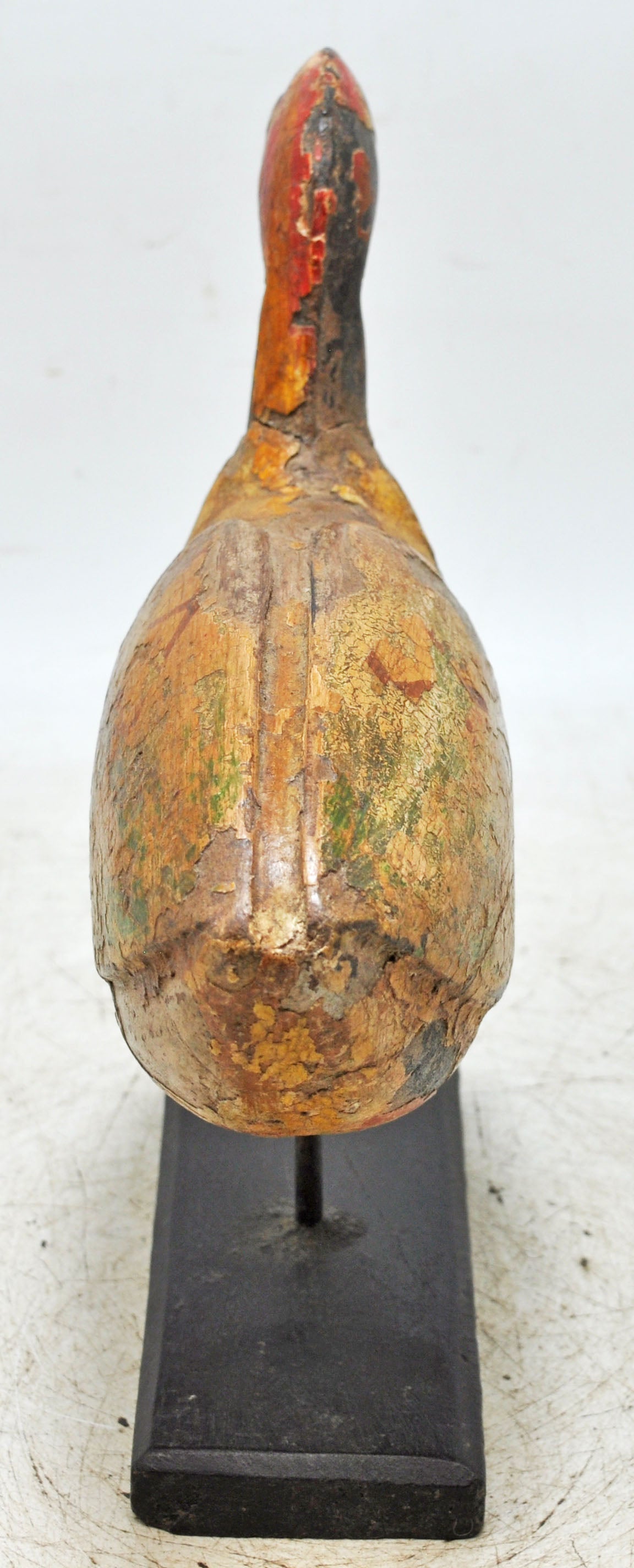Vintage Wooden Bird Figurine Original Old Hand Carved Painted