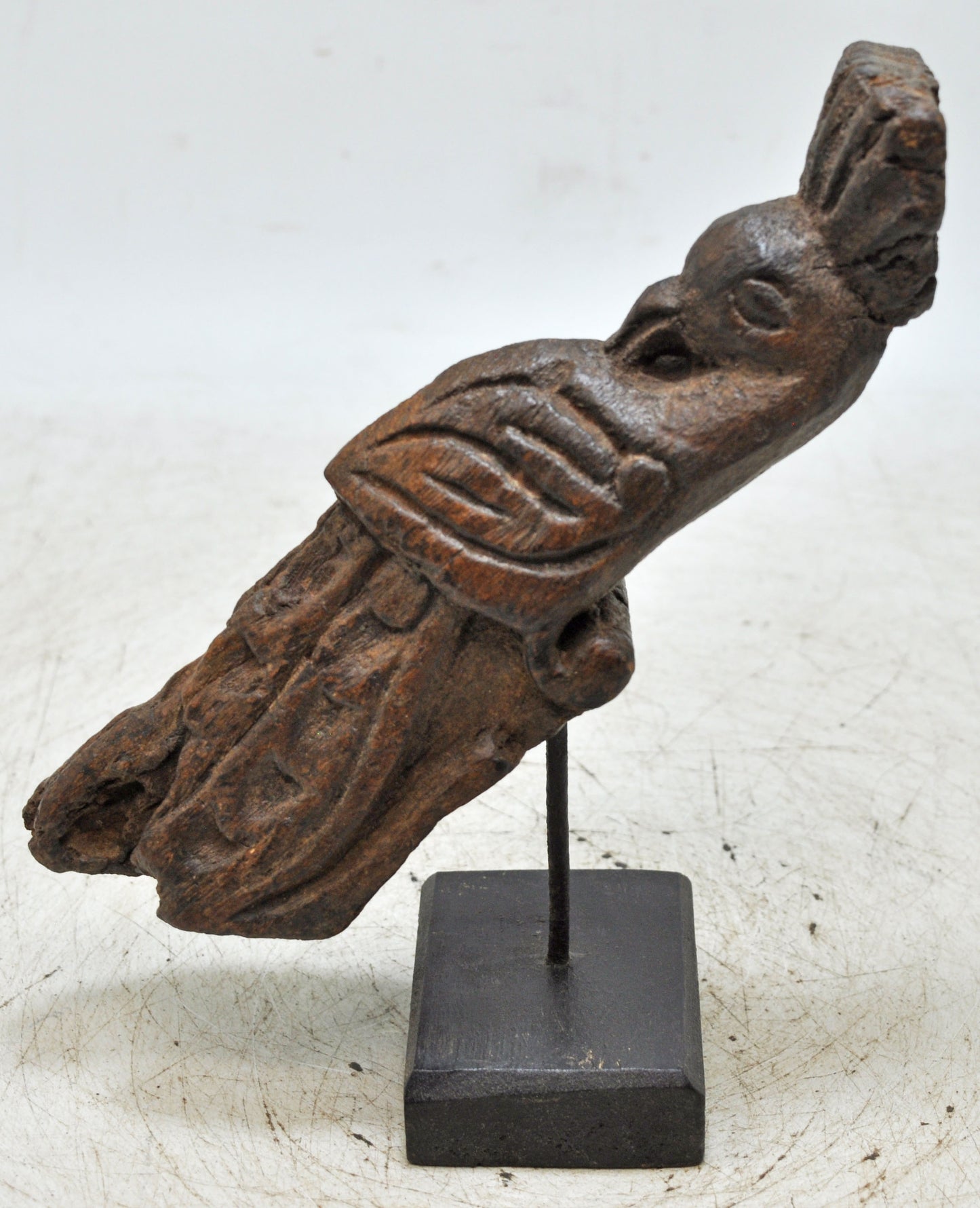 Antique Wooden Parrot Bird Figurine Original Old Hand Carved
