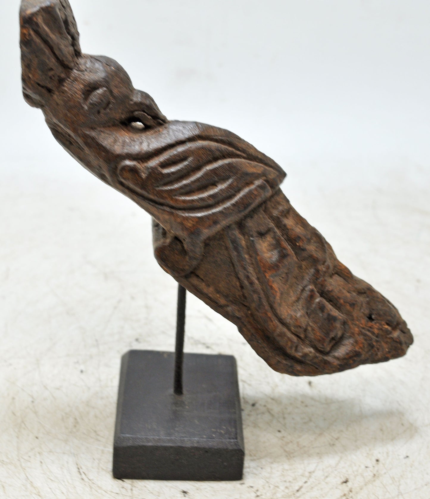 Antique Wooden Parrot Bird Figurine Original Old Hand Carved