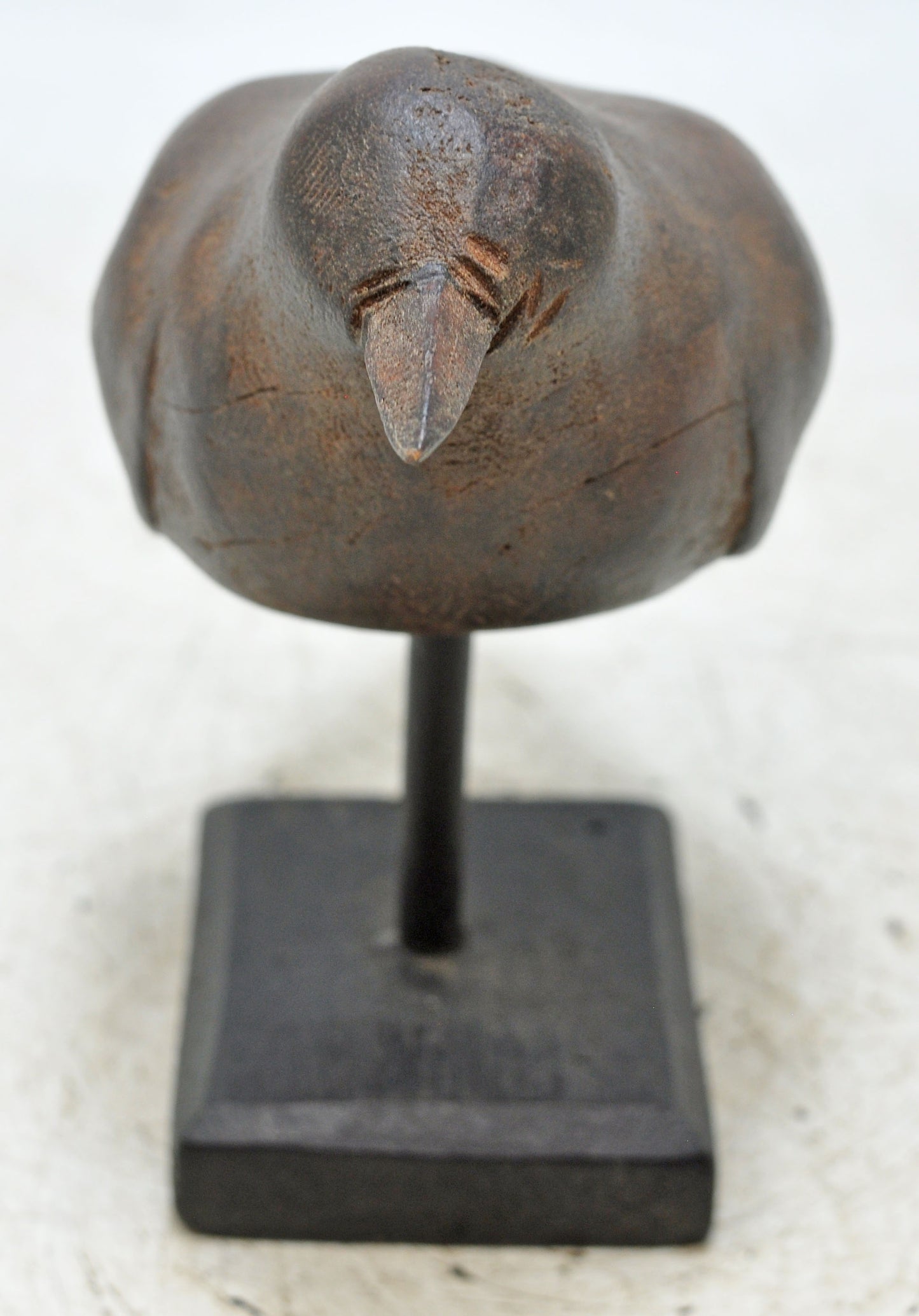 Vintage Wooden Bird Figurine Original Old Hand Carved