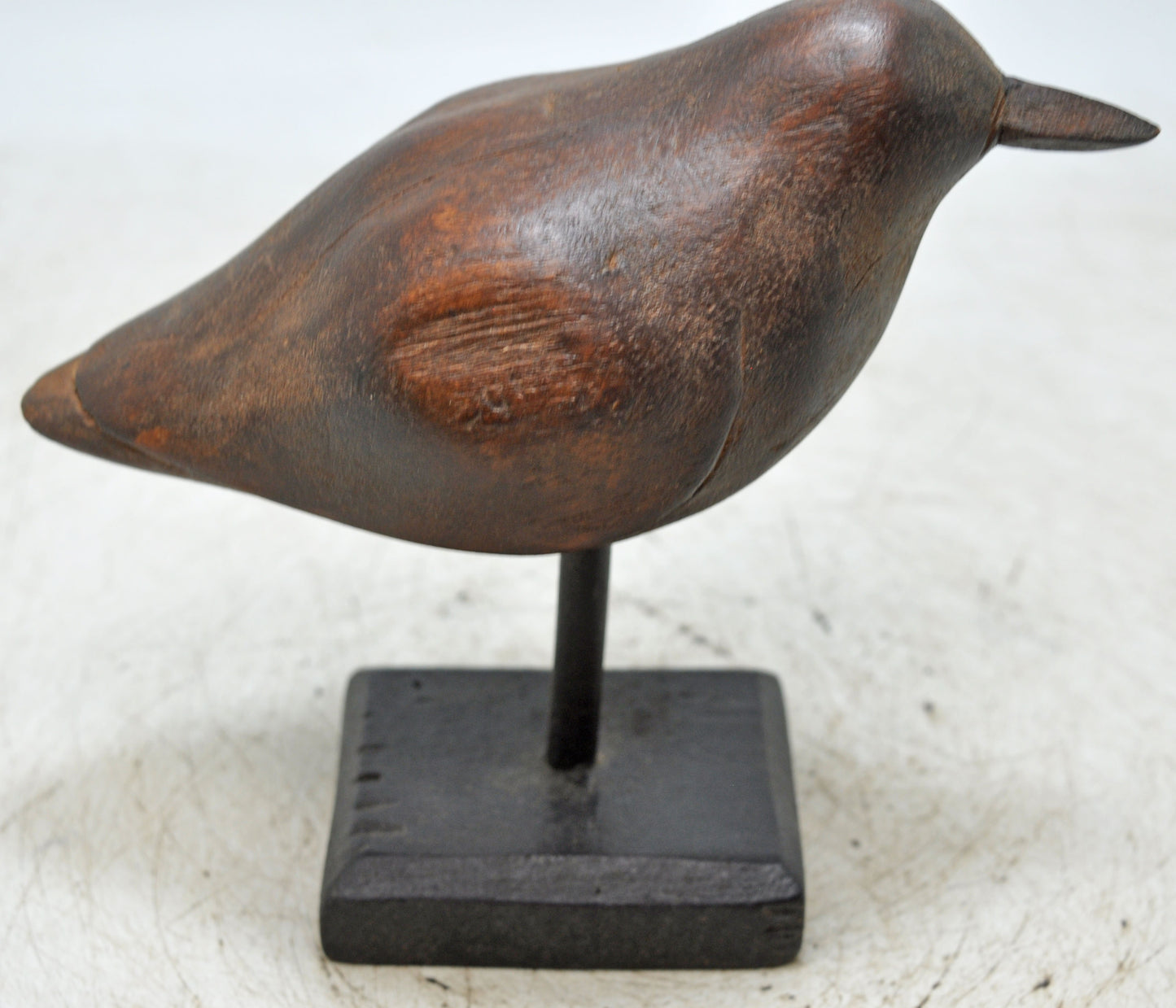 Vintage Wooden Bird Figurine Original Old Hand Carved