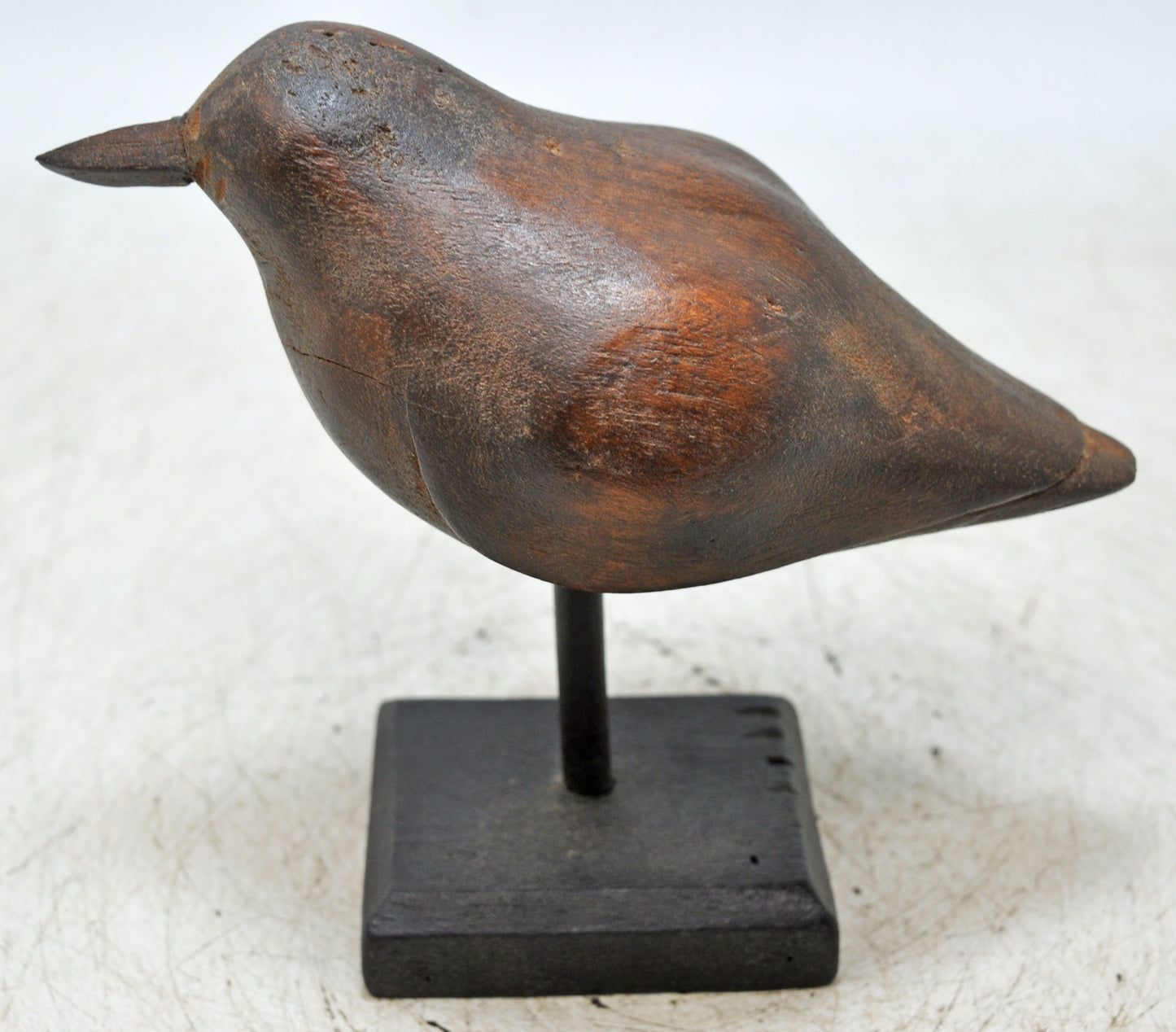 Vintage Wooden Bird Figurine Original Old Hand Carved