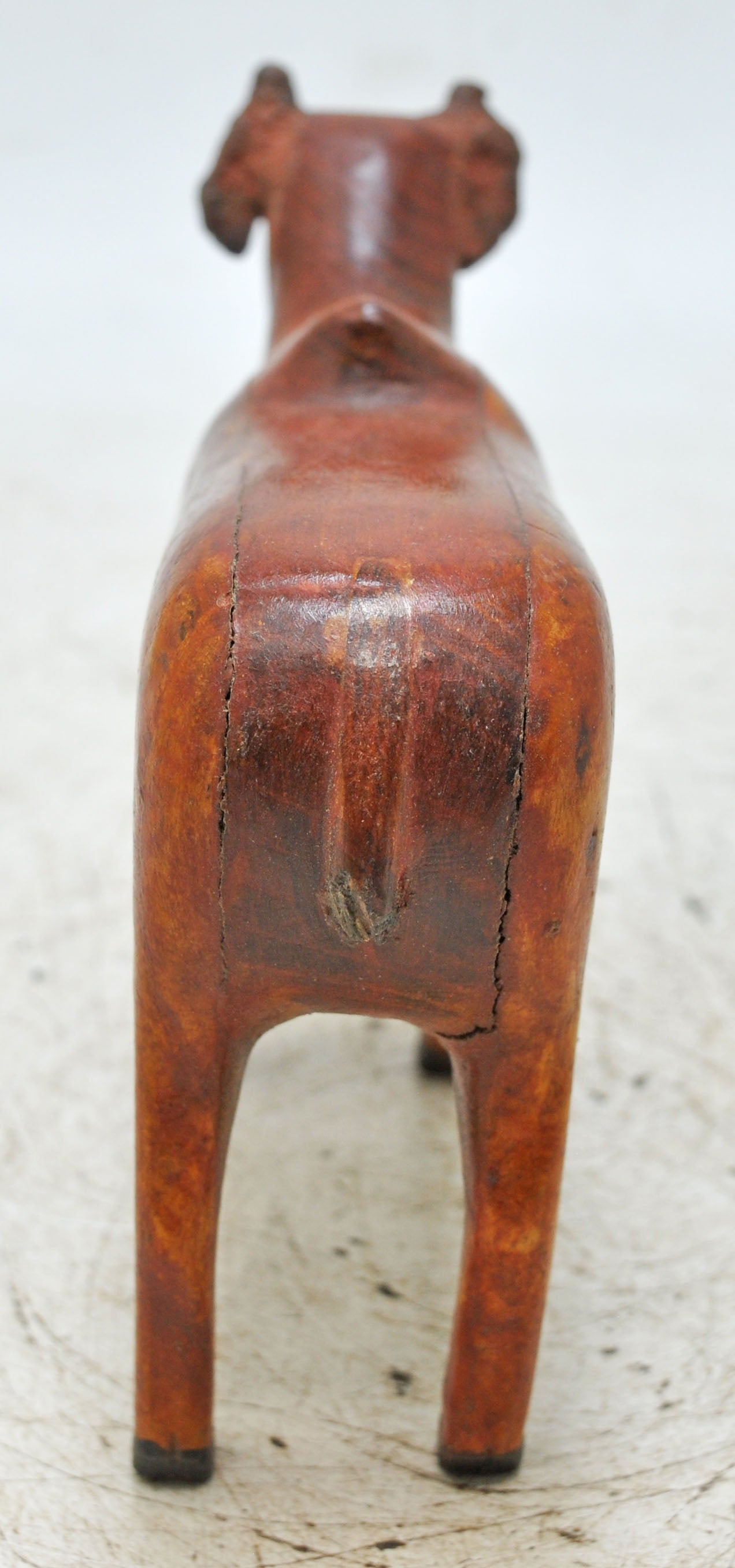 Vintage Wooden Cow Figurine Original Old Hand Carved