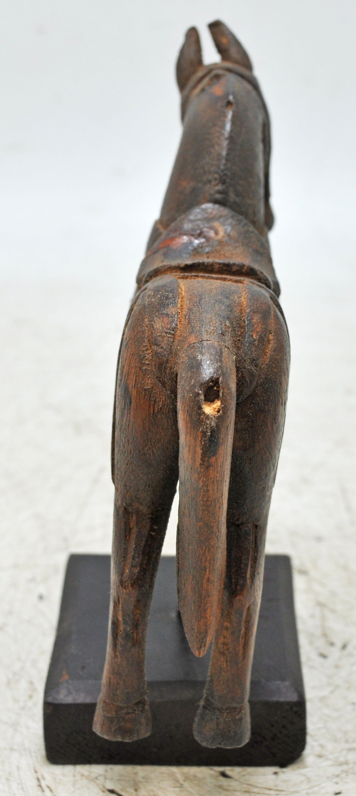 Vintage Wooden Horse Figurine Original Old Hand Carved