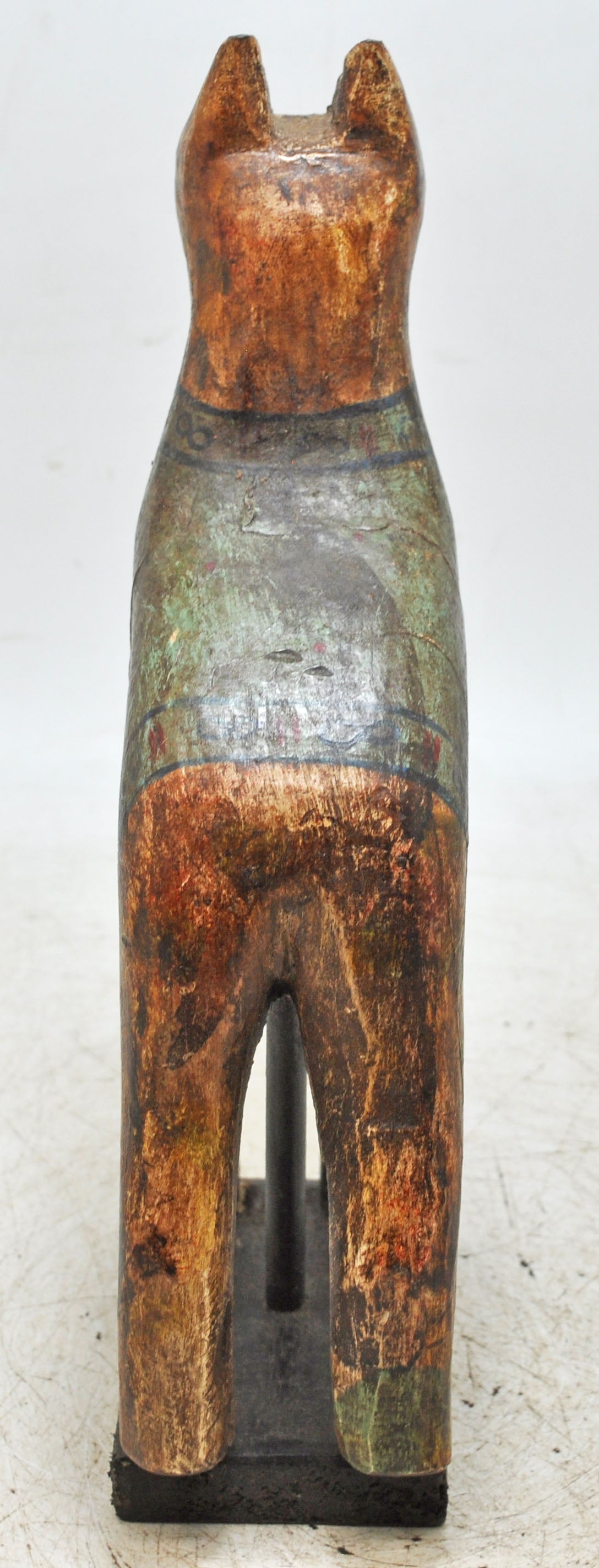 Vintage Wooden Horse Figurine Original Old Hand Carved Painted