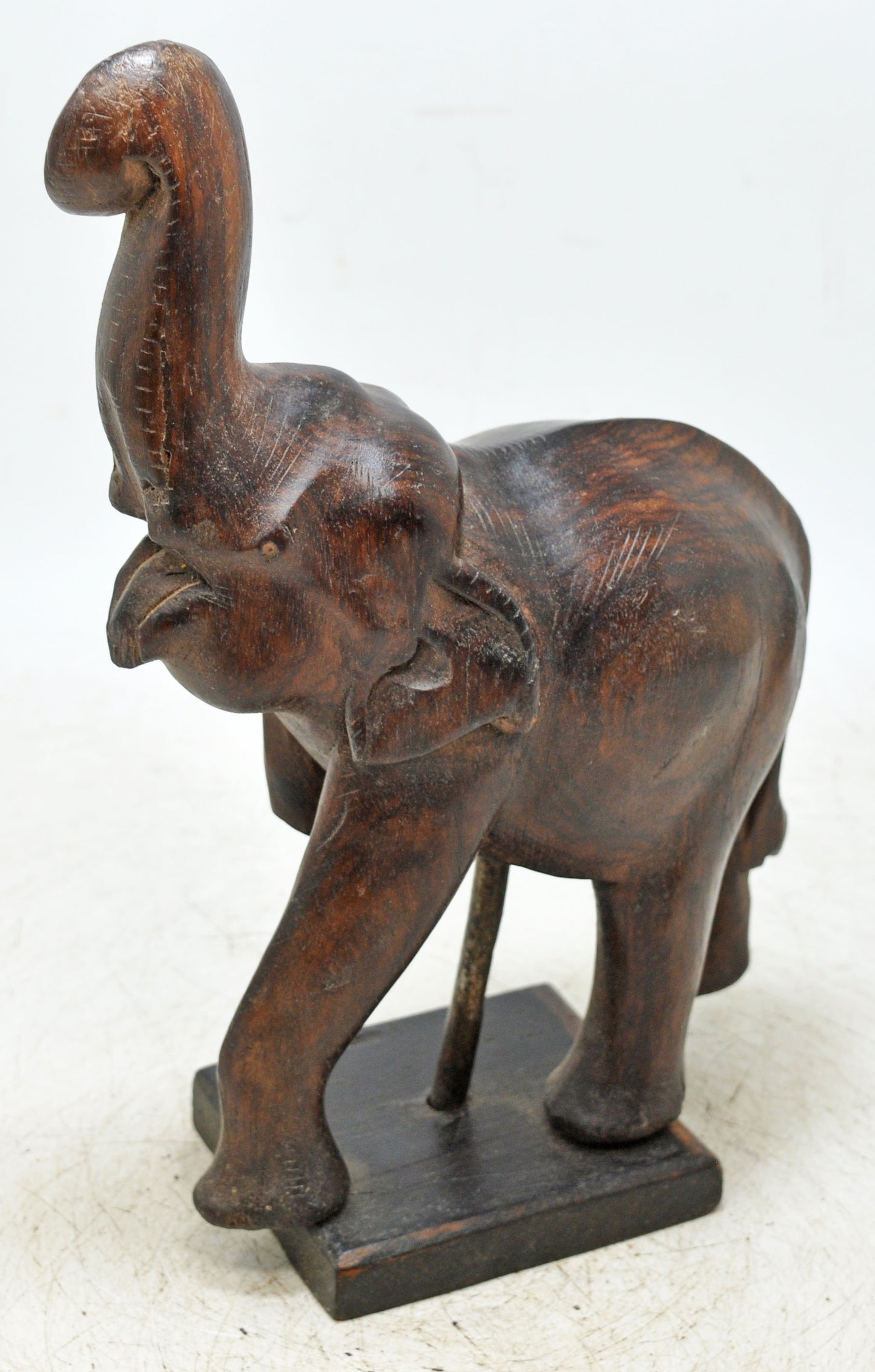 Antique Wooden Elephant Figurine Original Old Fine Hand Carved