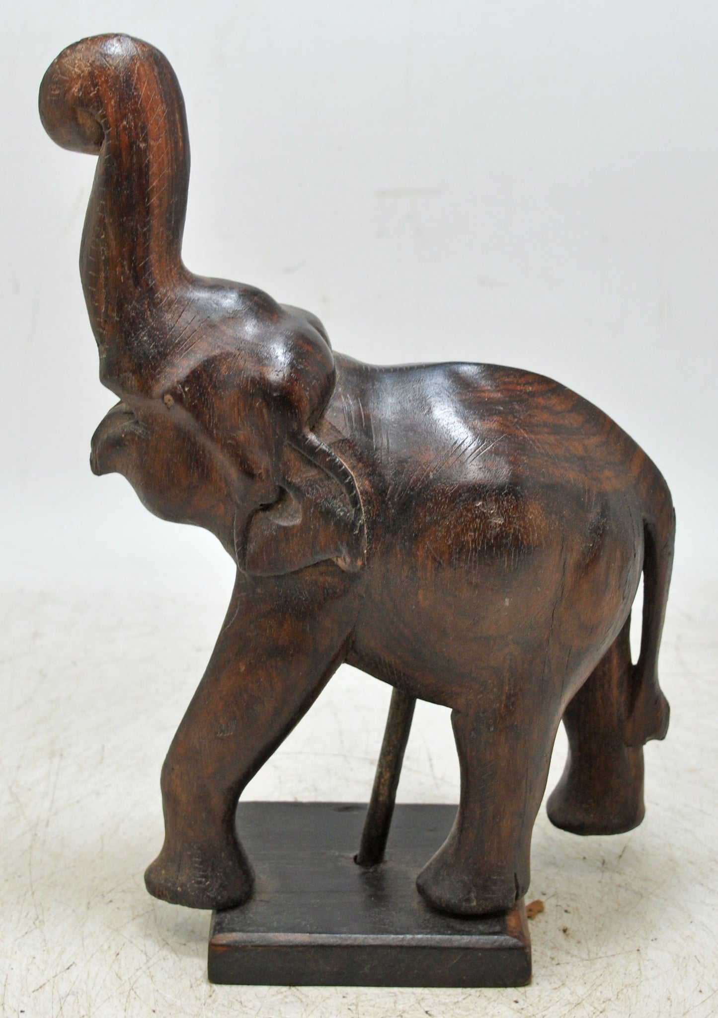 Antique Wooden Elephant Figurine Original Old Fine Hand Carved