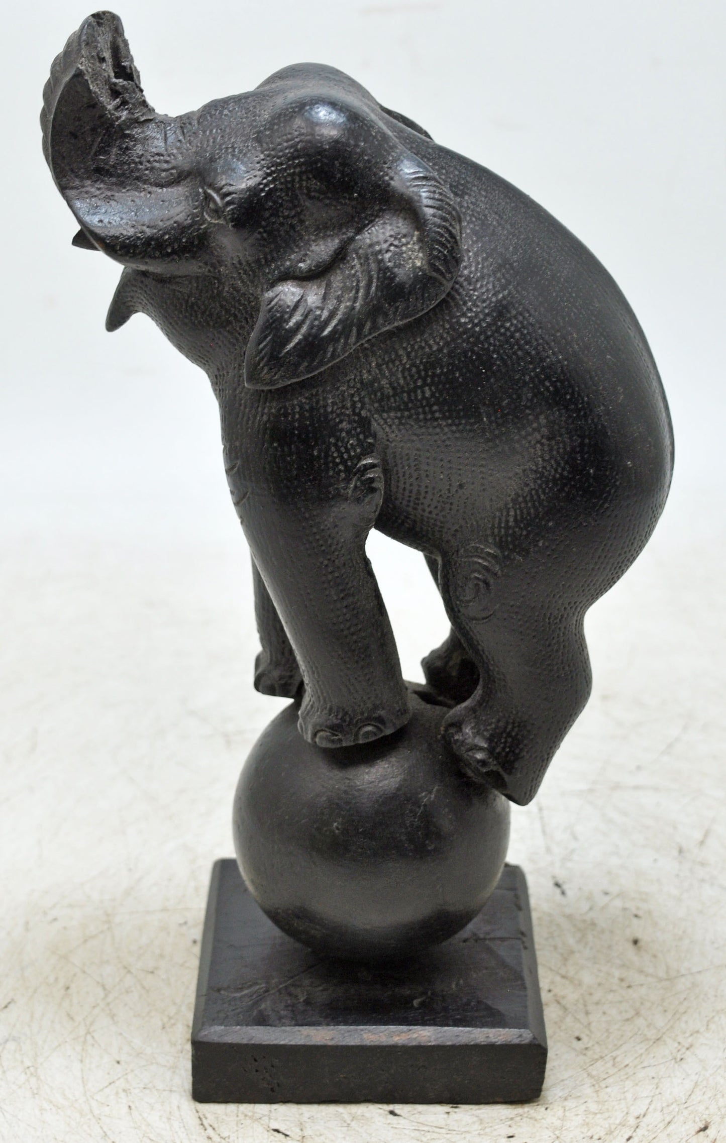 Antique Wooden Elephant Figurine Original Old Fine Hand Carved