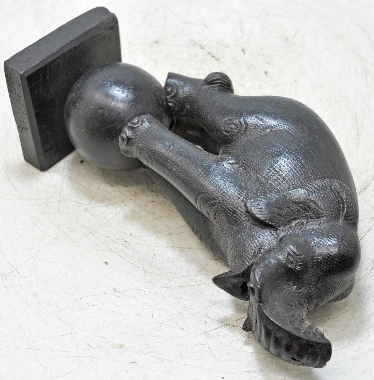 Antique Wooden Elephant Figurine Original Old Fine Hand Carved