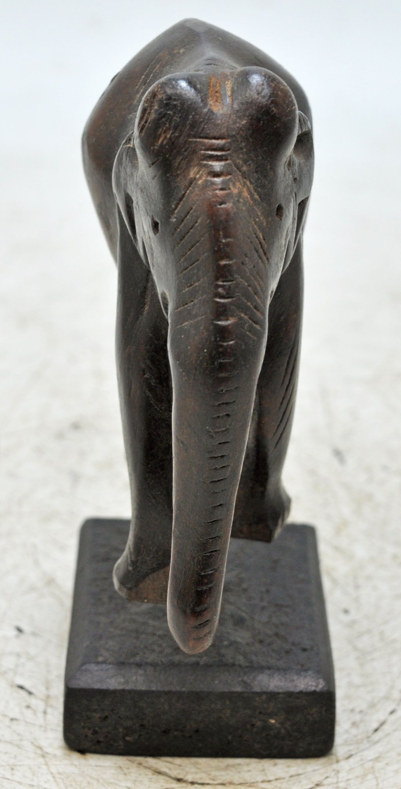 Antique Wooden Elephant Figurine Original Old Fine Hand Carved