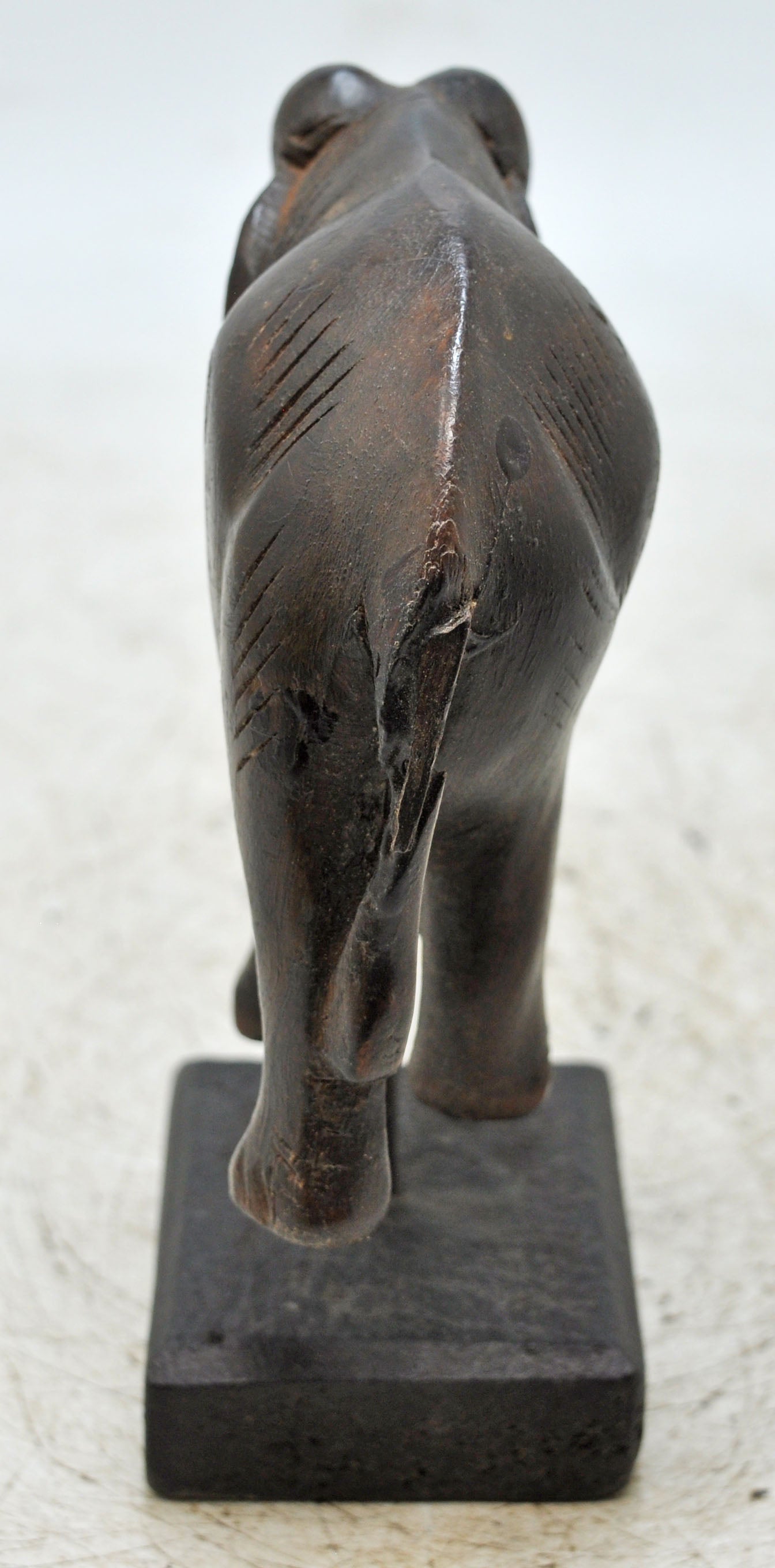 Antique Wooden Elephant Figurine Original Old Fine Hand Carved
