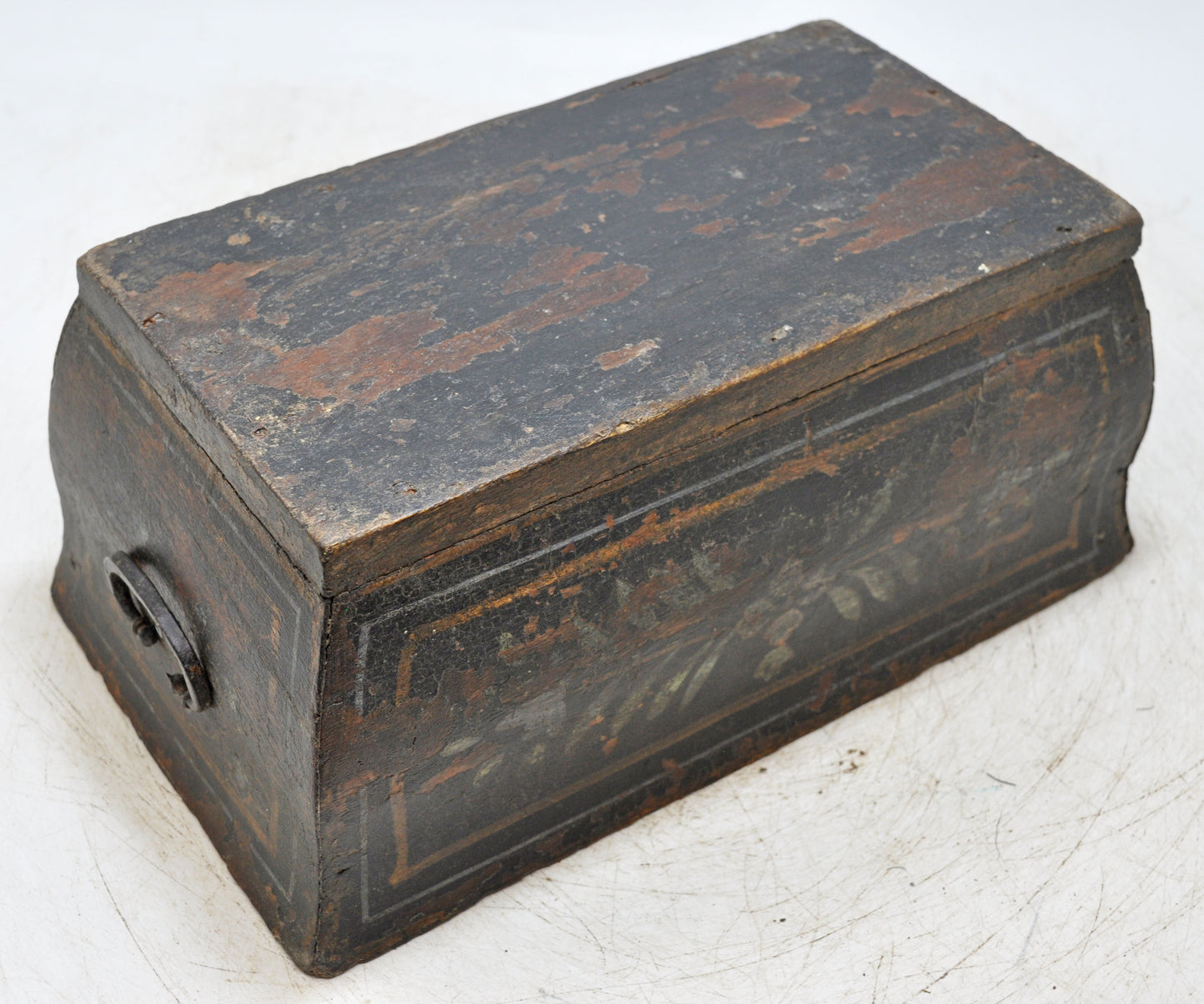 Vintage Wooden Rectangle Basket Planter Pot Original Old Hand Crafted Painted