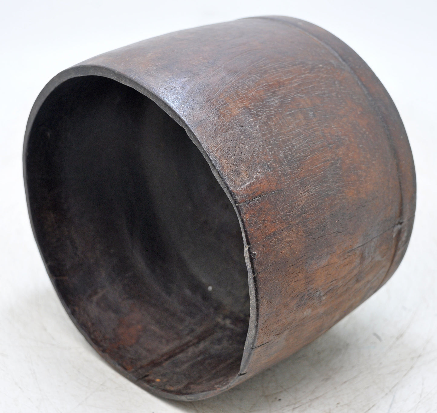 Antique Wooden Grain Measurement Paili Pot Original Old Hand Carved