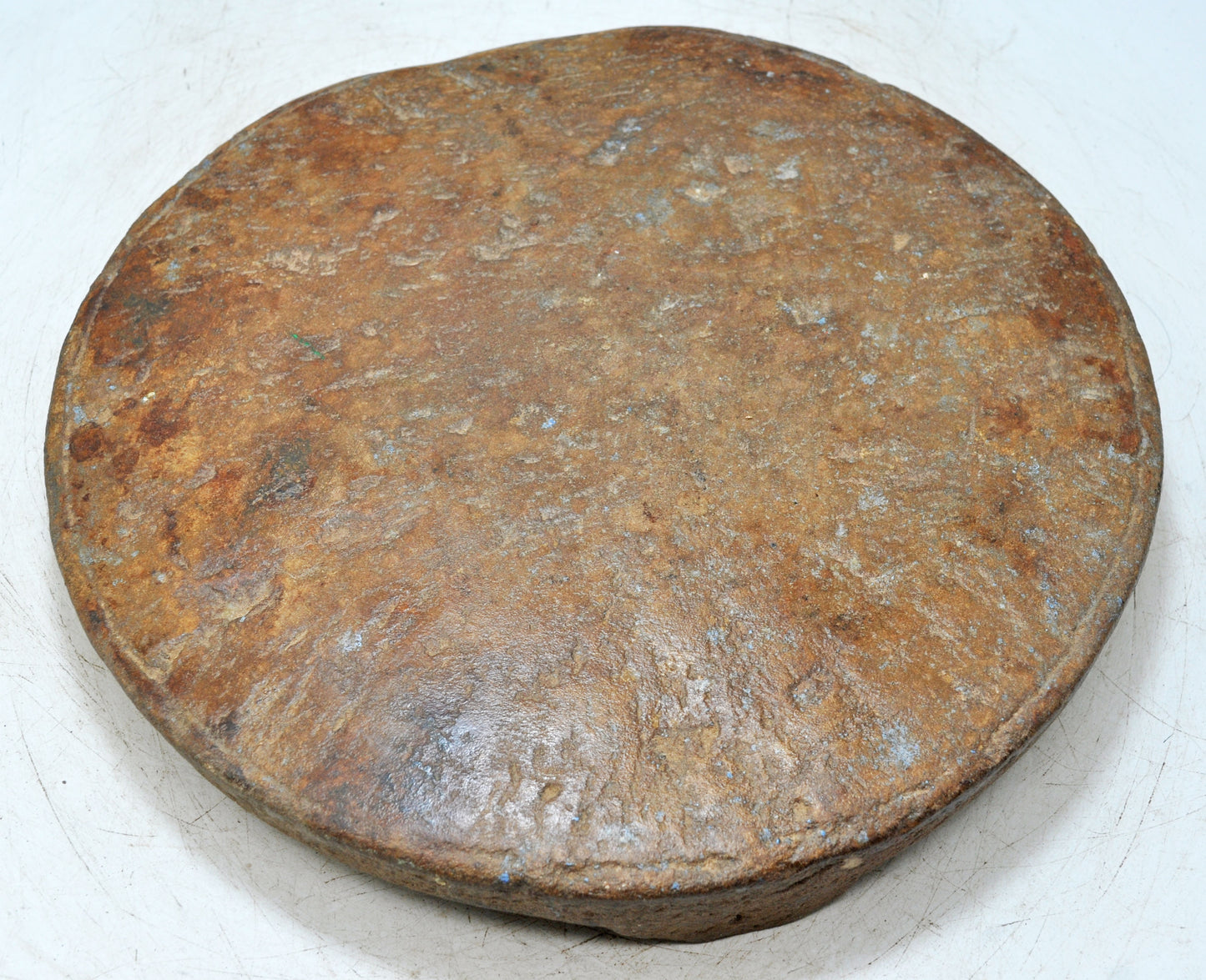 Antique Sand Stone Round Large Chapati Bread Rolling Plate Original Old Hand Carved