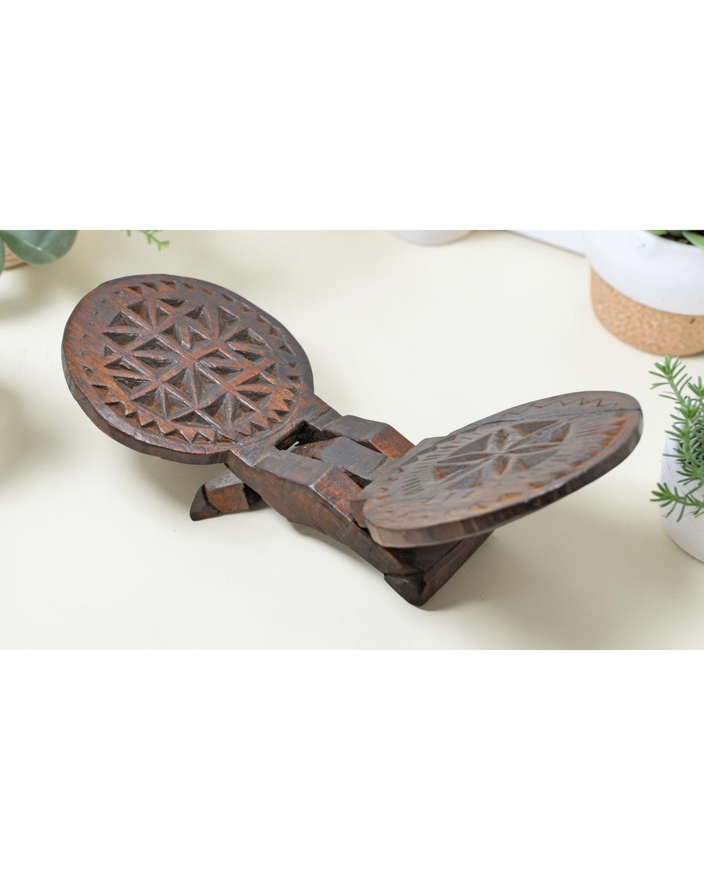 Antique Wooden Kitchenware Sweet Making Mould Original Old Hand Carved