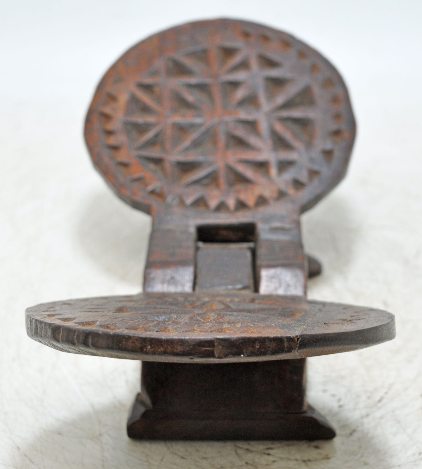 Antique Wooden Kitchenware Sweet Making Mould Original Old Hand Carved