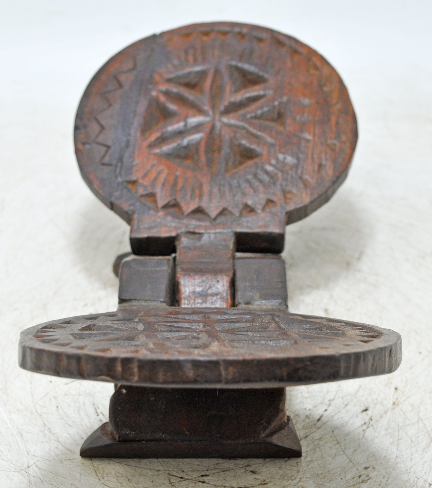 Antique Wooden Kitchenware Sweet Making Mould Original Old Hand Carved