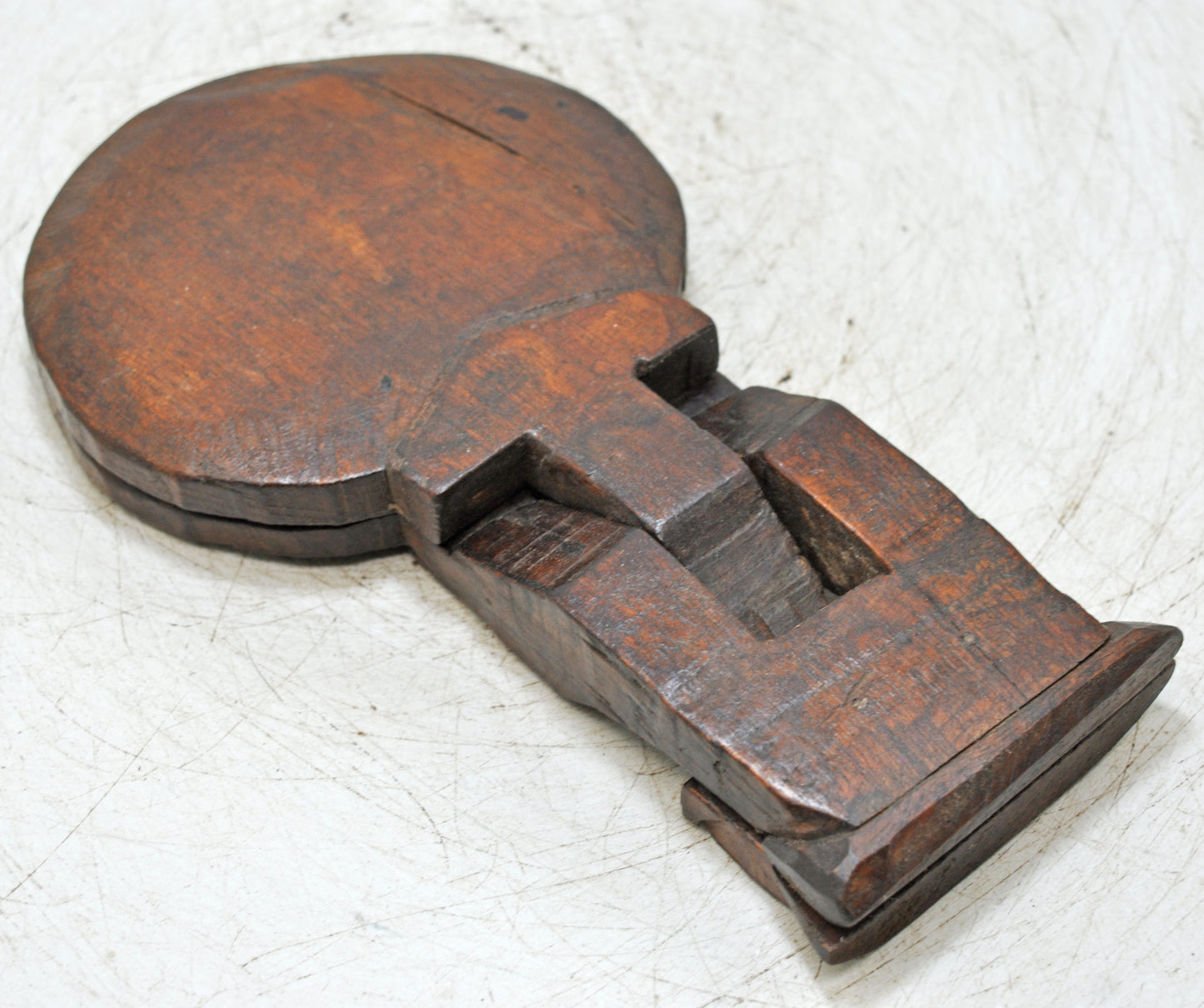 Antique Wooden Kitchenware Sweet Making Mould Original Old Hand Carved