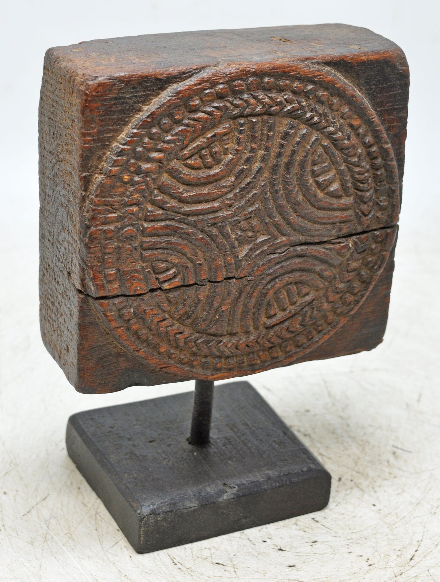 Antique Wooden Kitchenware Sweet Making Mould Original Old Hand Carved