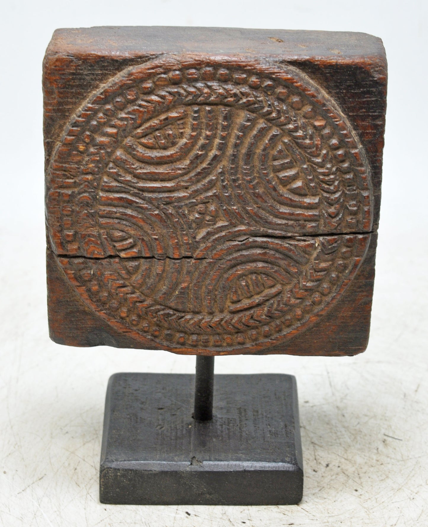 Antique Wooden Kitchenware Sweet Making Mould Original Old Hand Carved