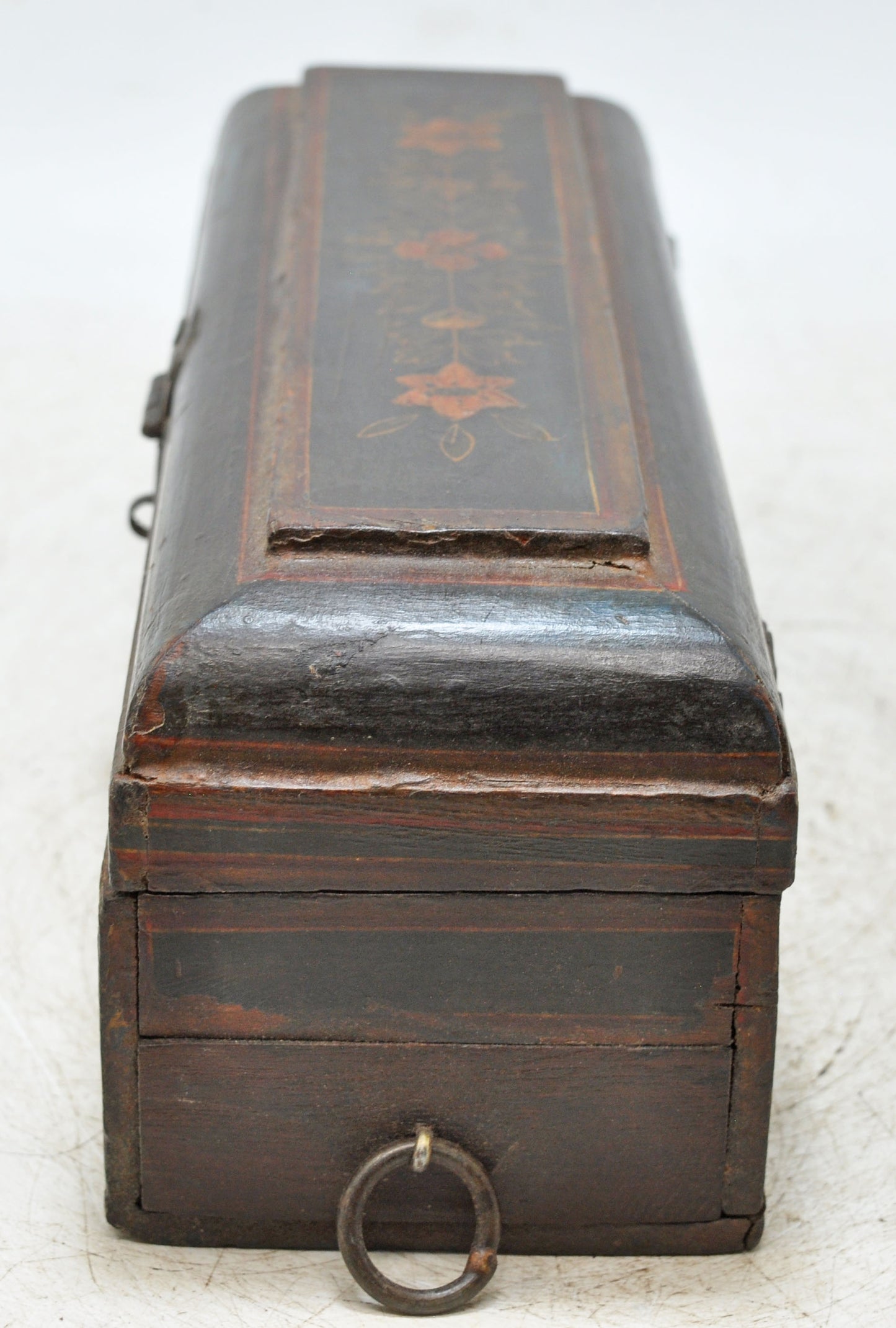 Vintage Wooden Pencil Stationary Box Original Old Hand Crafted Painted