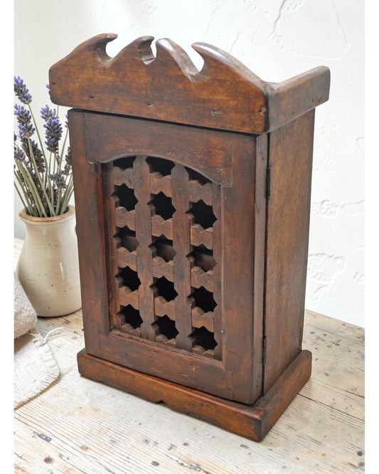 Vintage Wooden Small Storage Cabinet Original Old Hand Crafted