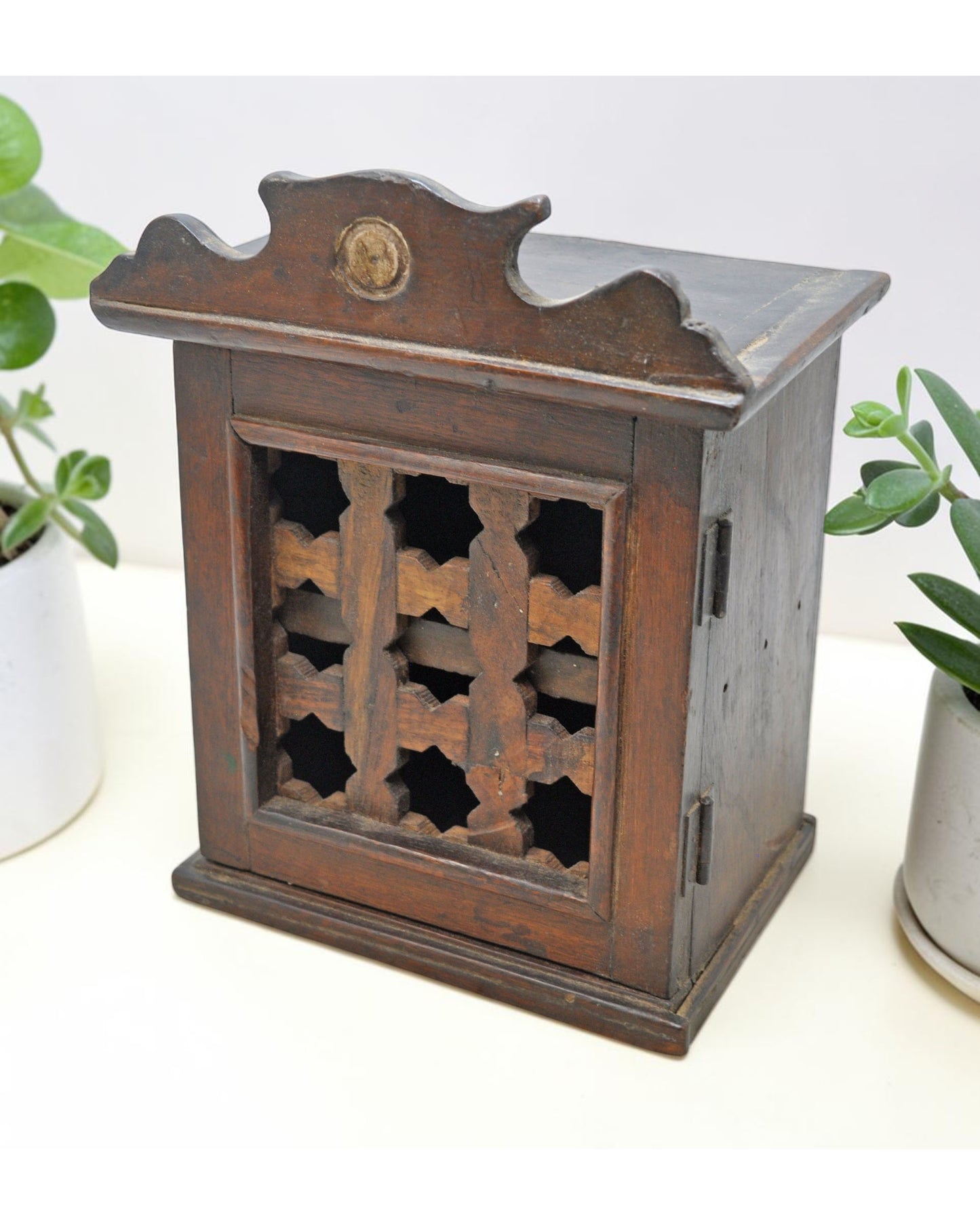 Vintage Wooden Small Storage Cabinet Original Old Hand Crafted