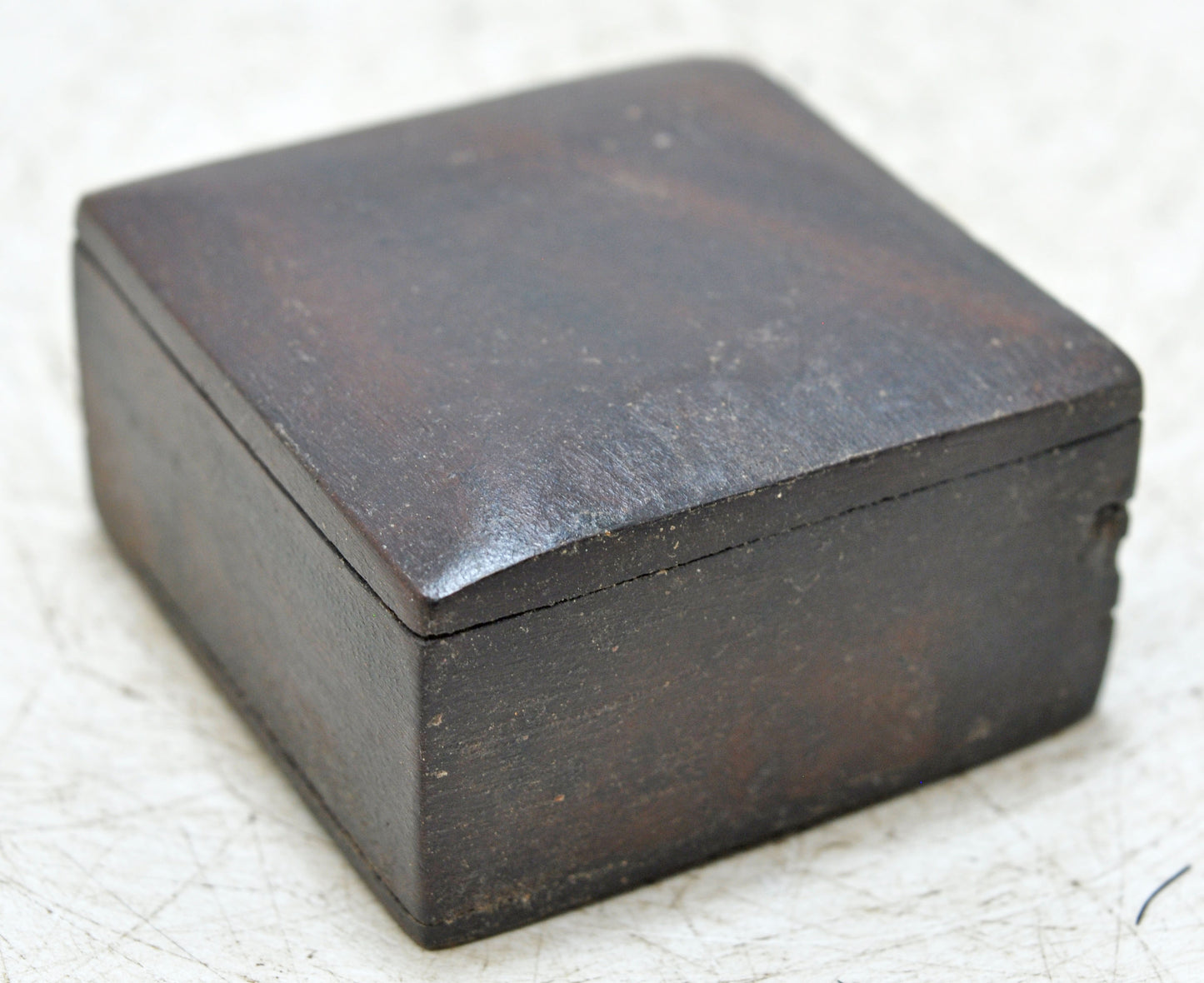 Vintage Wooden Small Square Box Original Old Hand Crafted