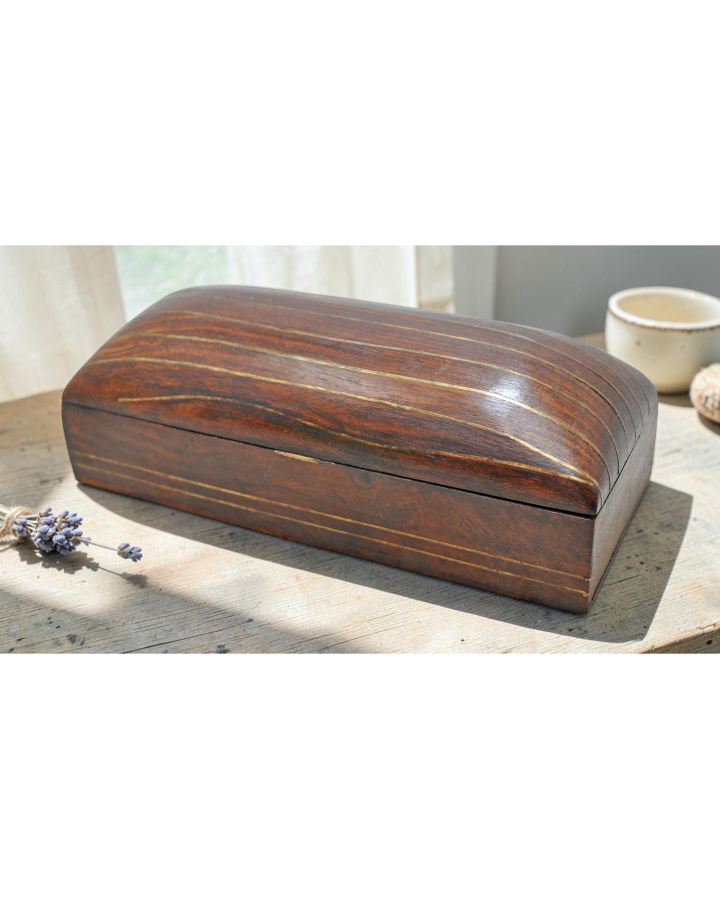 Vintage Wooden Pencil Stationary Box Original Old Hand Crafted