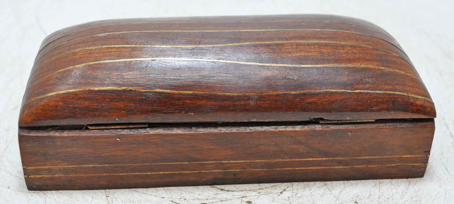 Vintage Wooden Pencil Stationary Box Original Old Hand Crafted