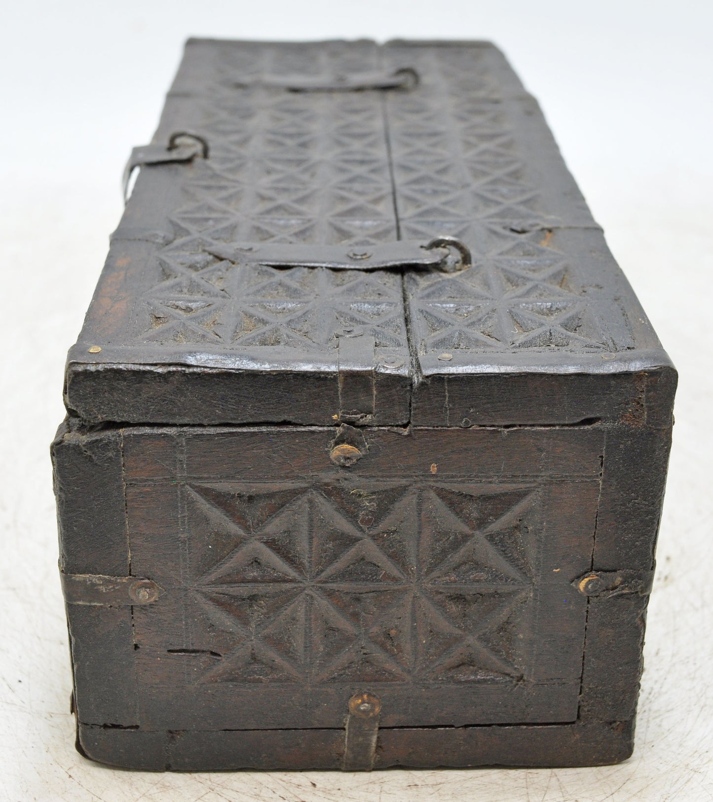 Vintage Wooden Storage Chest Box Original Old Fine Hand Crafted Carved
