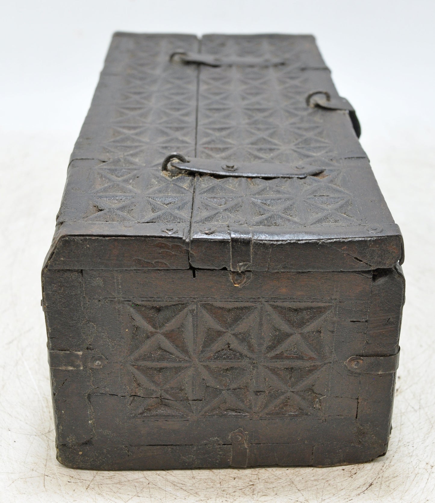 Vintage Wooden Storage Chest Box Original Old Fine Hand Crafted Carved