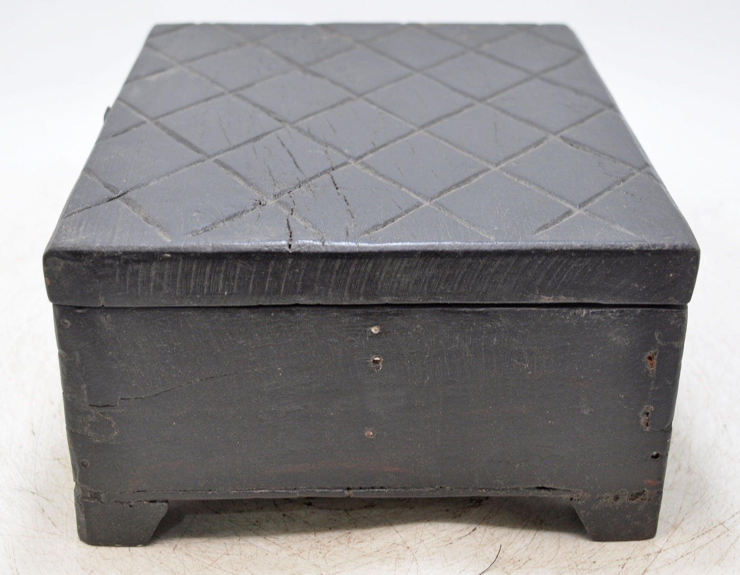 Antique Wooden Large Size Spice Container Box Original Old Hand Crafted