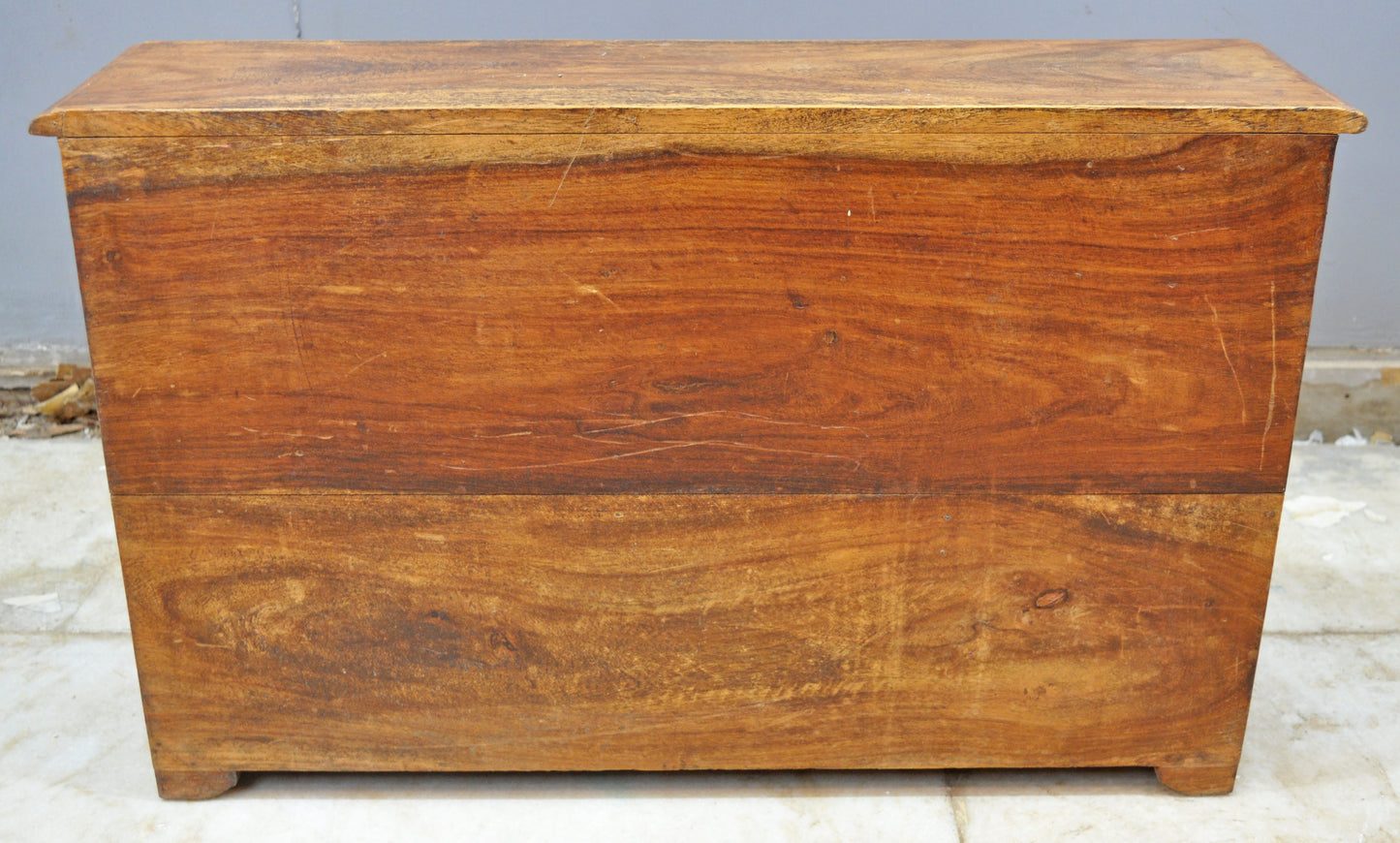 Vintage Wooden Miniature Cabinet Shaped Storage Box Original Old
