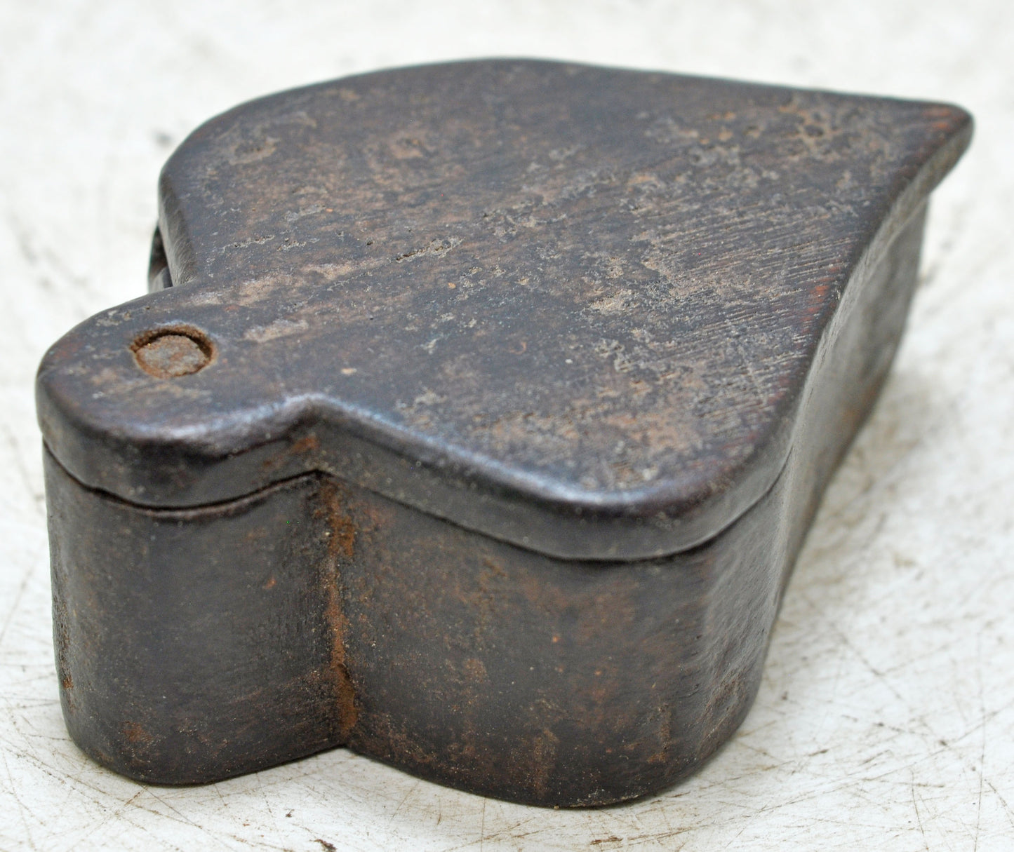 Antique Wooden Kum Kum Powder Tika Box Original Old Hand Carved