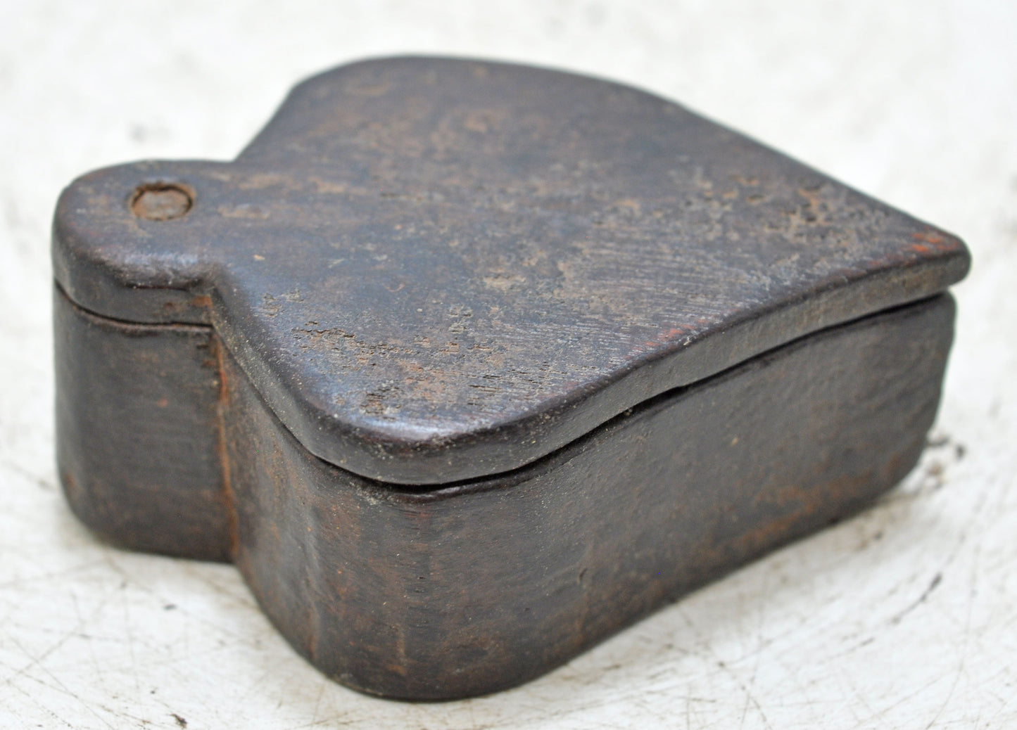 Antique Wooden Kum Kum Powder Tika Box Original Old Hand Carved