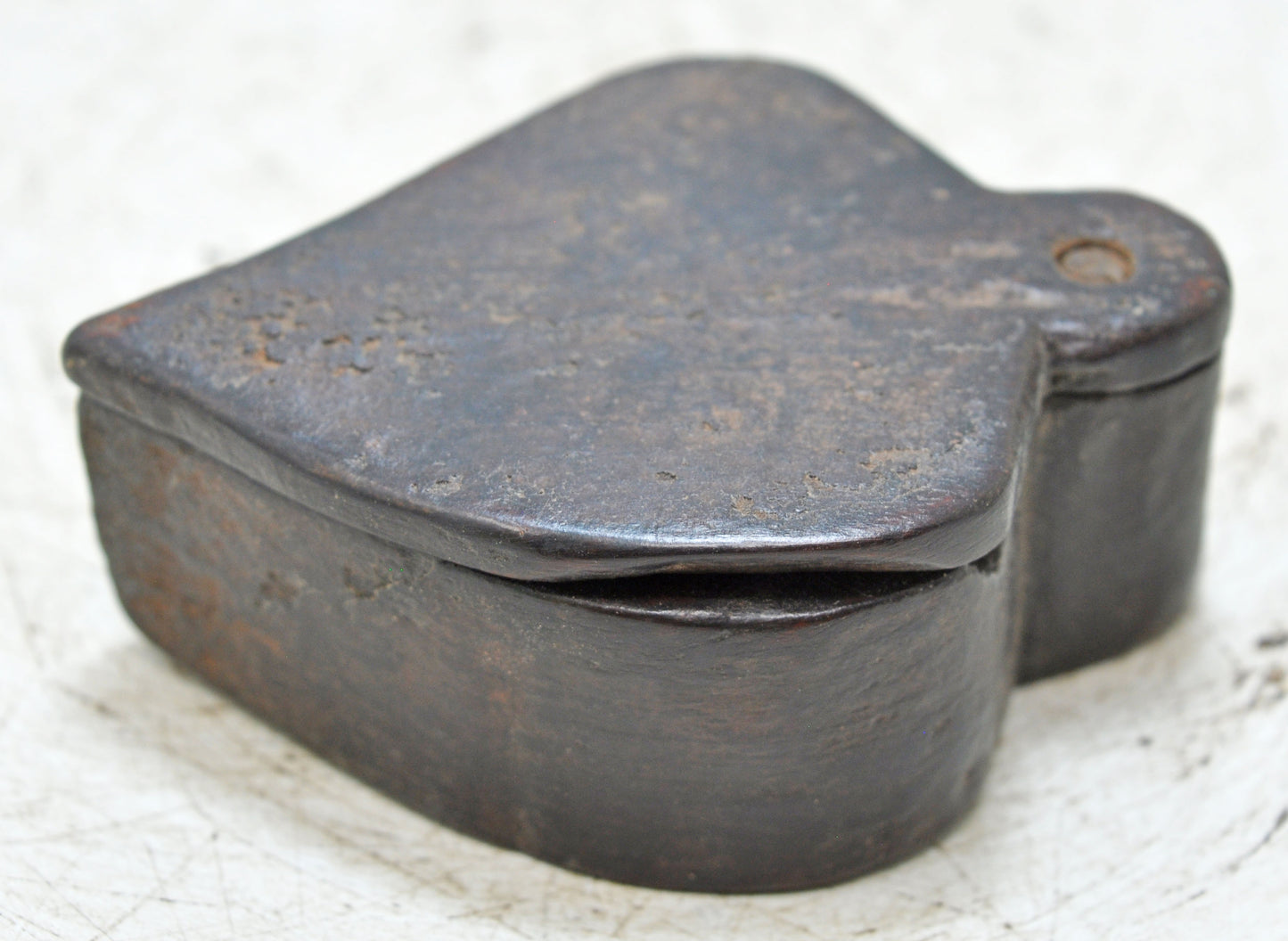 Antique Wooden Kum Kum Powder Tika Box Original Old Hand Carved
