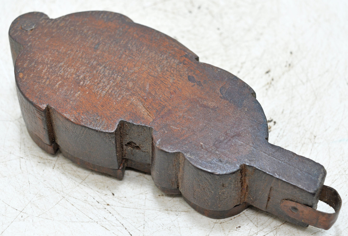 Antique Wooden Kum Kum Powder Tika Box Original Old Hand Carved