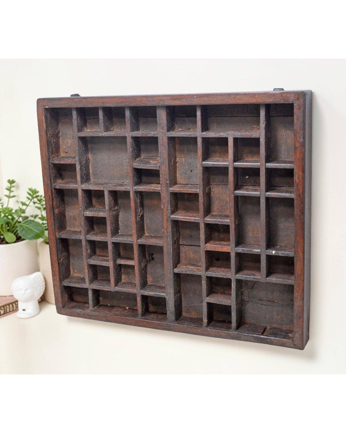 Antique Wooden Wall Hanging Decorative Tray Original Old Hand Crafted