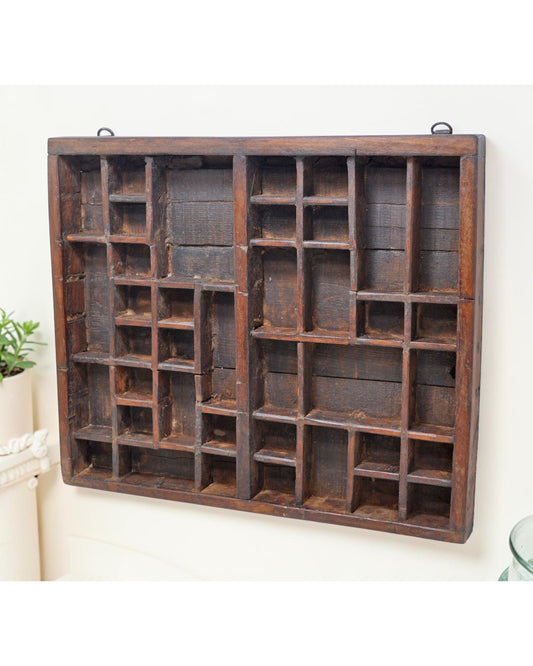 Antique Wooden Wall Hanging Decorative Tray Original Old Hand Crafted