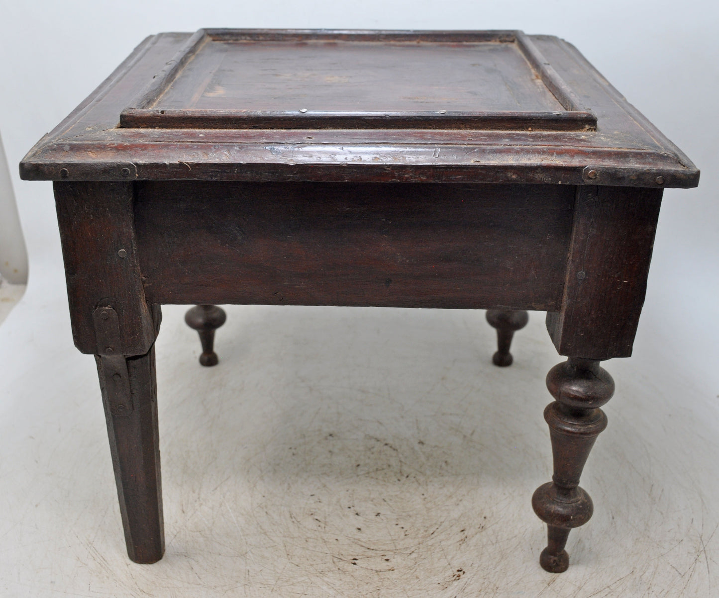 Antique Wooden Small Side Table With Drawer Original Old Hand Crafted