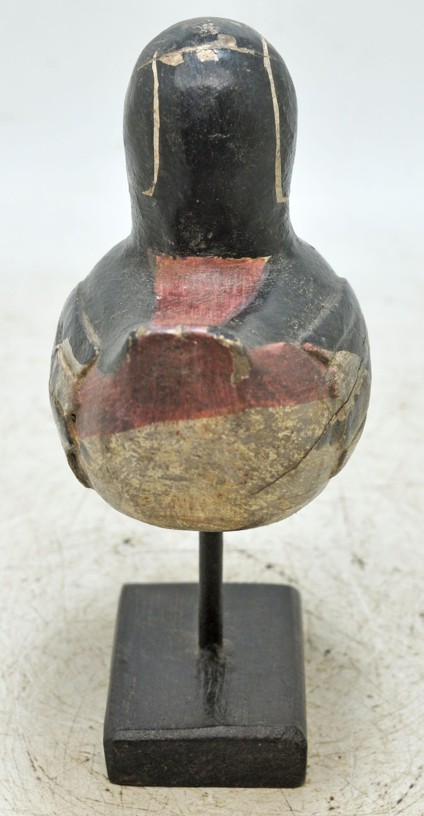 Vintage Wooden Duck Figurine Original Old Hand Carved Painted