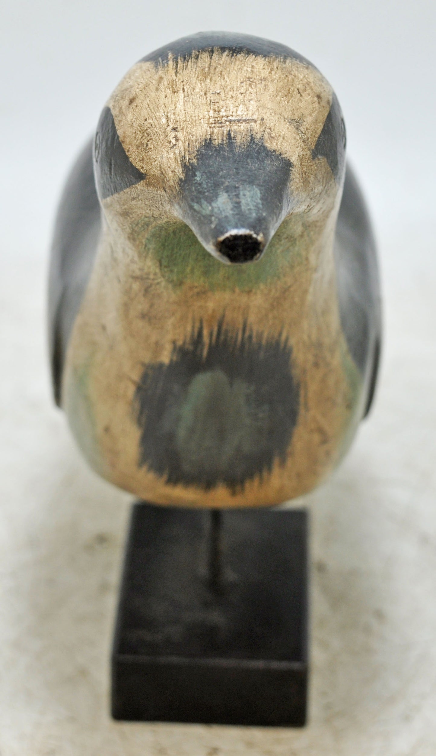 Vintage Wooden Bird Figurine Original Old Hand Carved  Painted