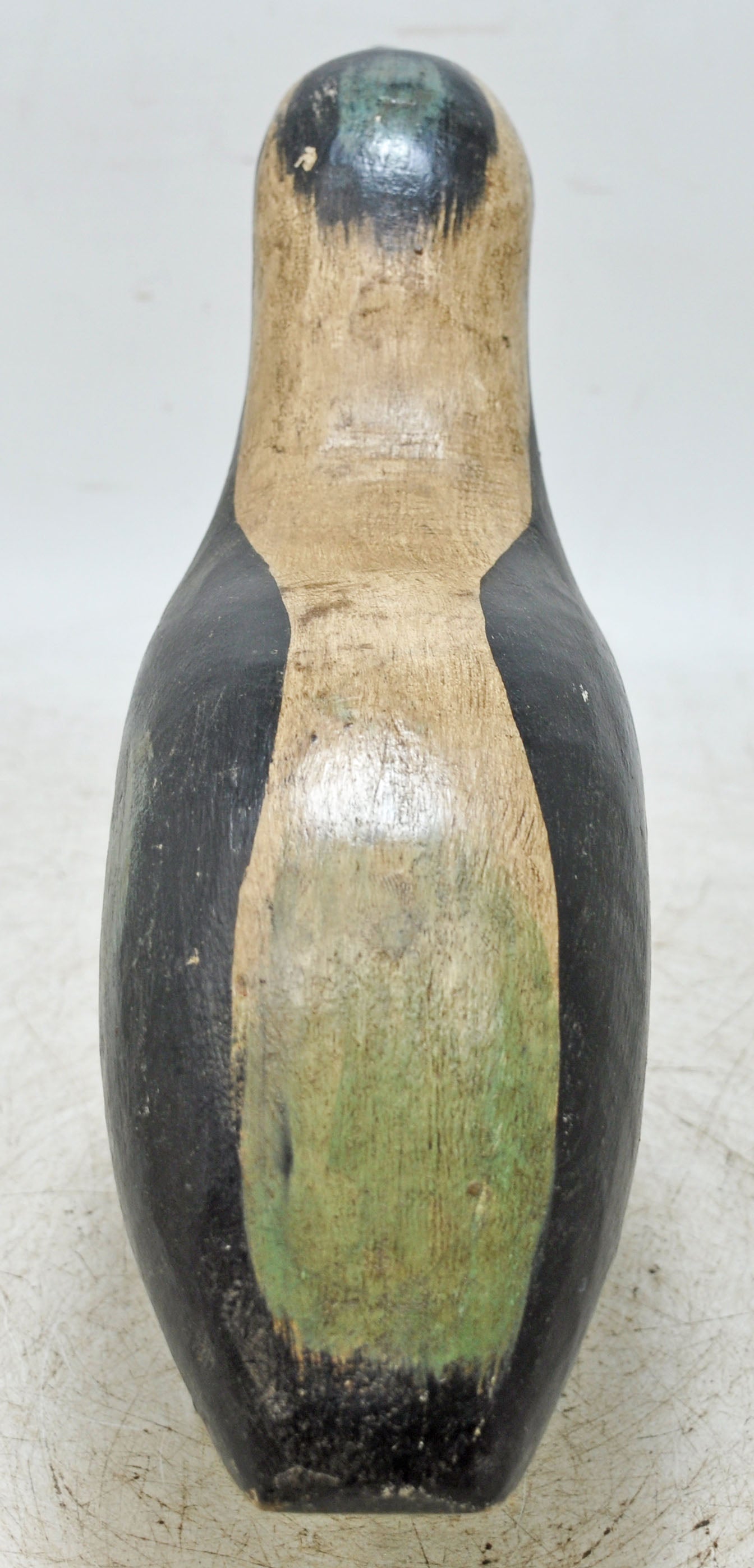 Vintage Wooden Bird Figurine Original Old Hand Carved  Painted
