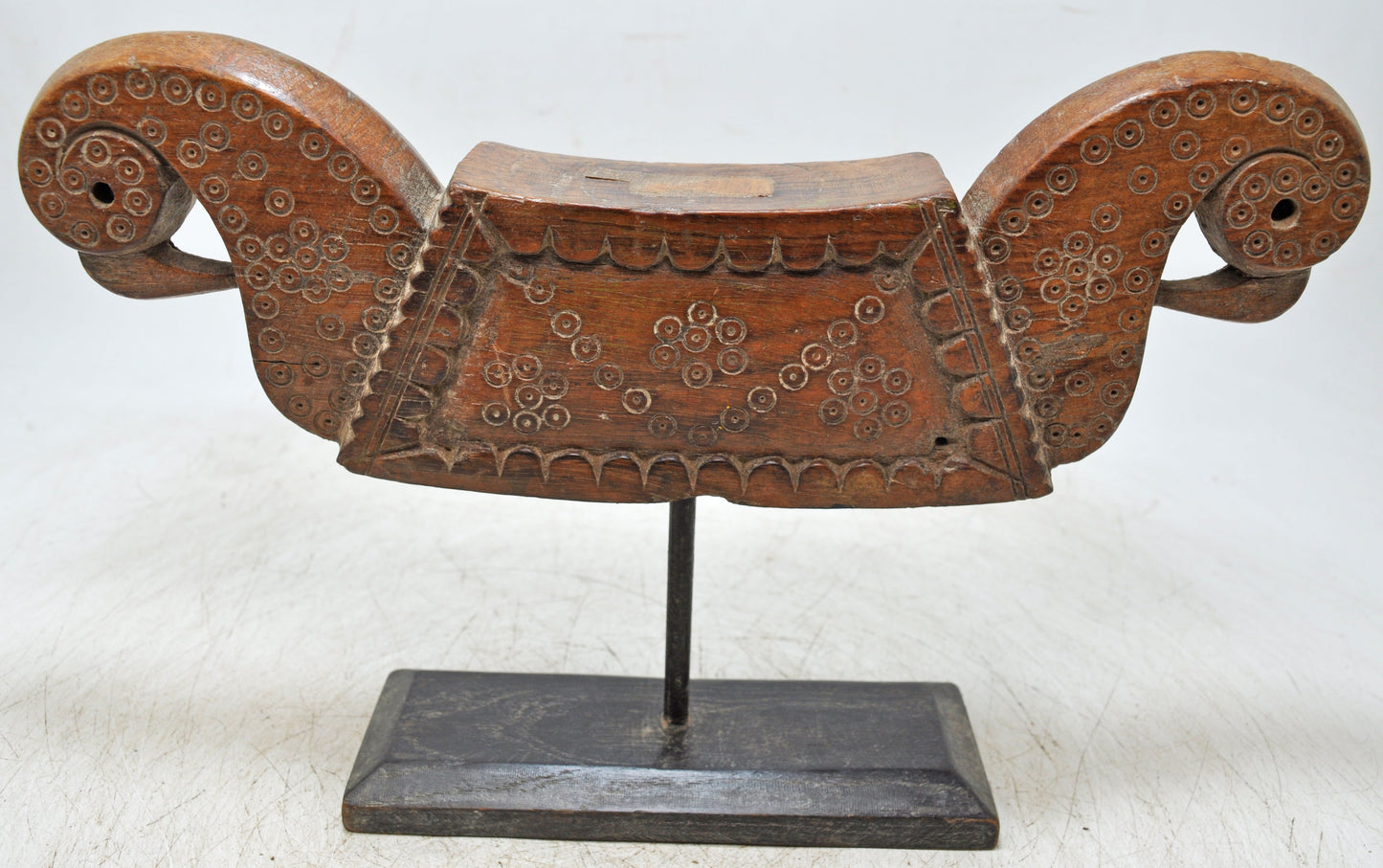 Antique Wooden 2 Parrots Bird Figurine Original Old Fine Hand Carved